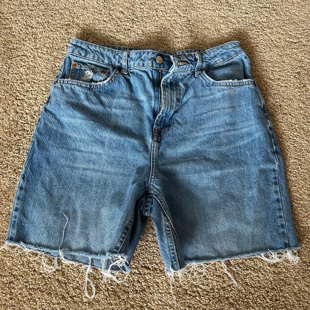 Topshop Blue Jean Shorts